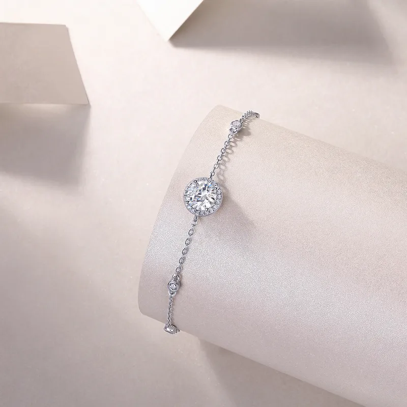 Sterling silver 925 moissanite bracelet