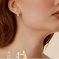 Sterling silver moissanite earrings