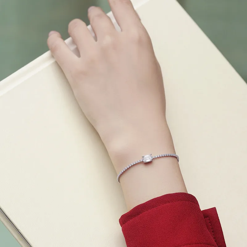 Sterling silver 925 moissanite bracelets