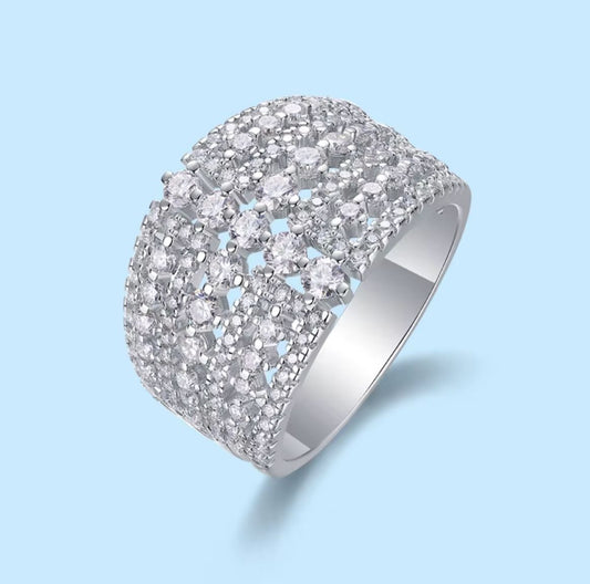 Sterling silver moissanite rings