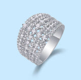 Sterling silver moissanite rings