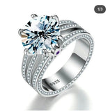 Sterling silver 925 moissanite rings