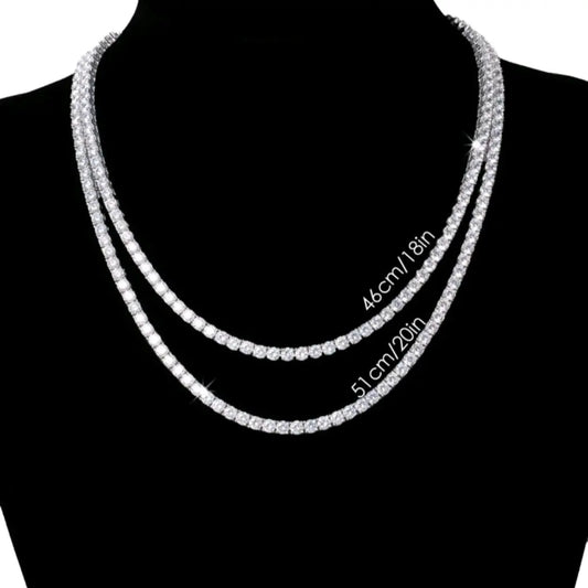 Sterling silver 925 tennis necklace