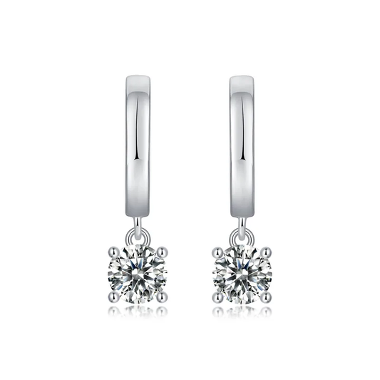 Sterling silver 925 moissanite earrings