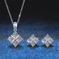 Sterling silver 925 moissanite set