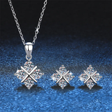 Sterling silver 925 moissanite set