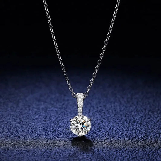 Sterling silver 925 moissanite necklace