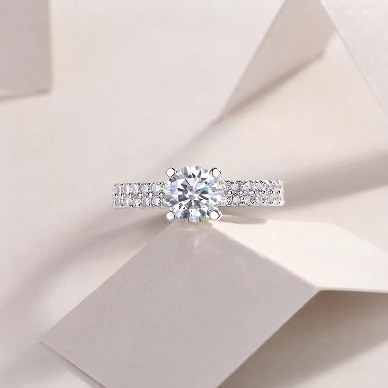 Sterling silver 925 moissanite rings