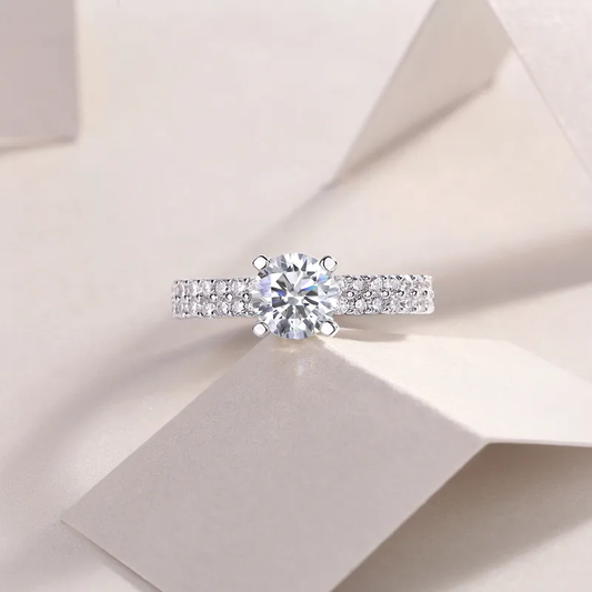 Sterling silver 925 moissanite rings