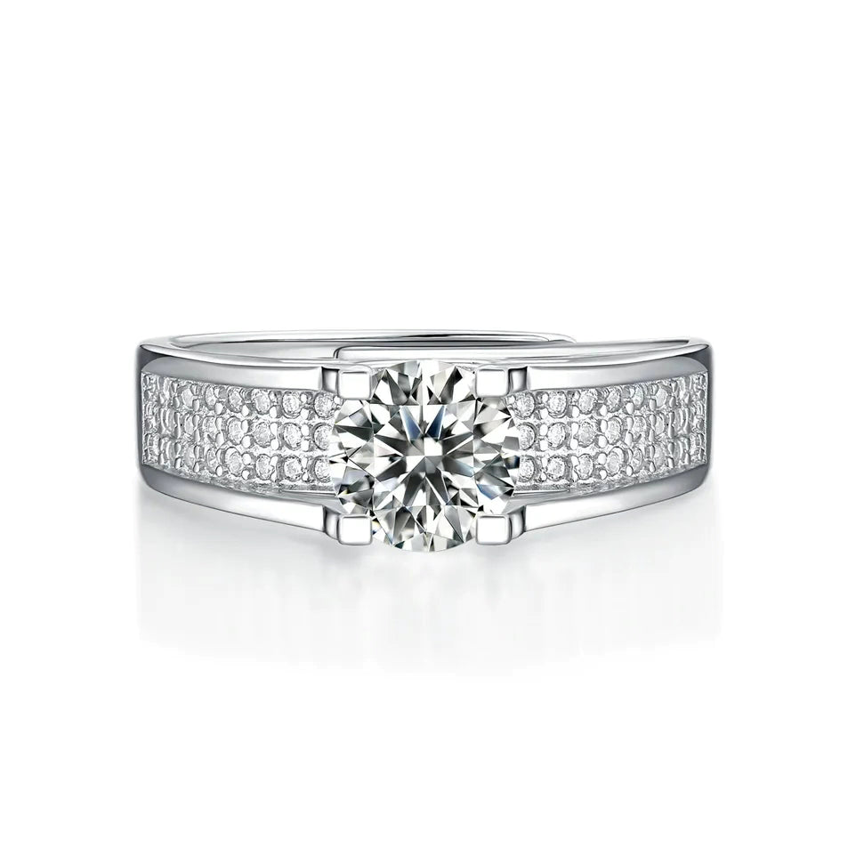 Sterling silver 925 moissanite ring