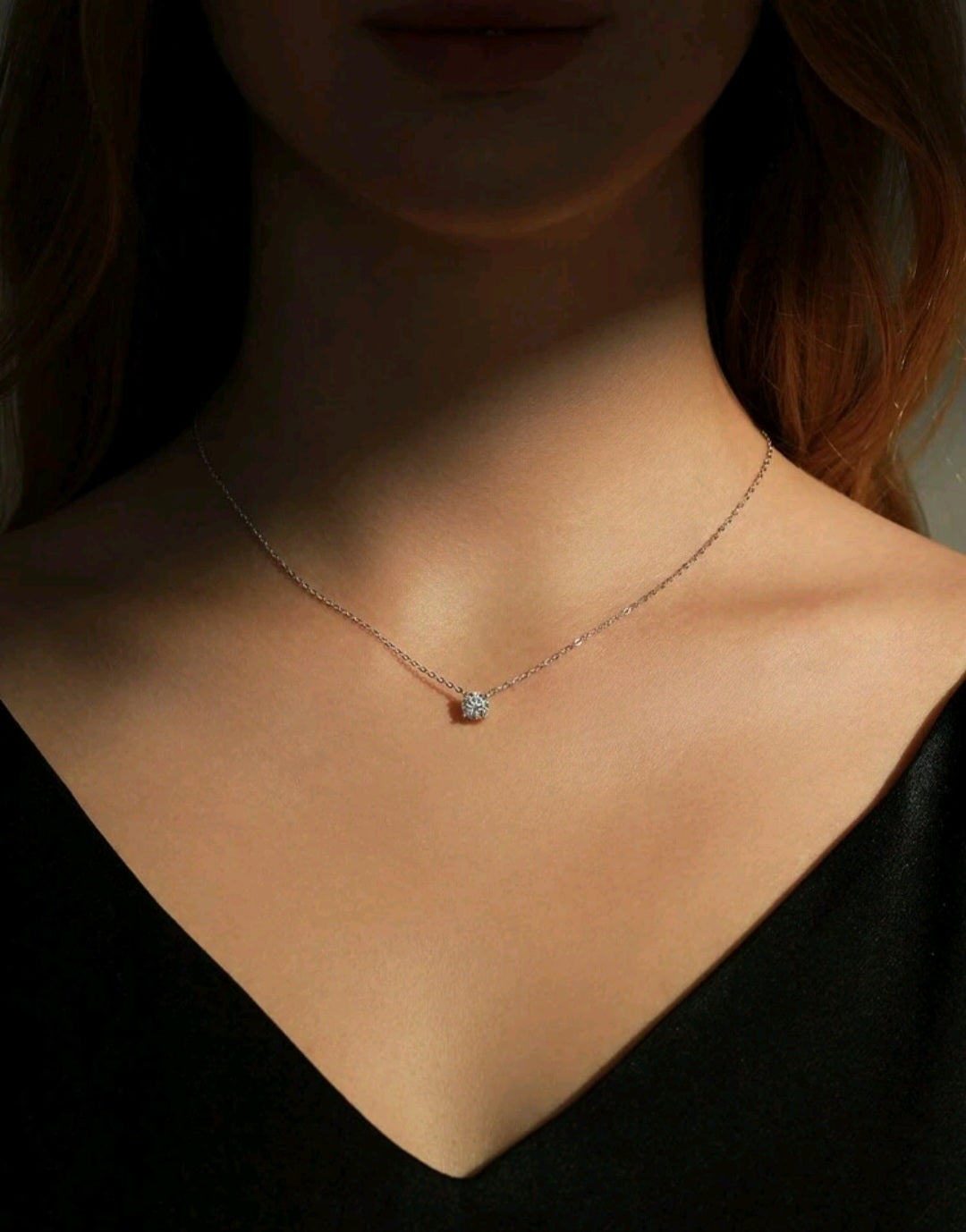 Sterling silver 925 moissanite necklace