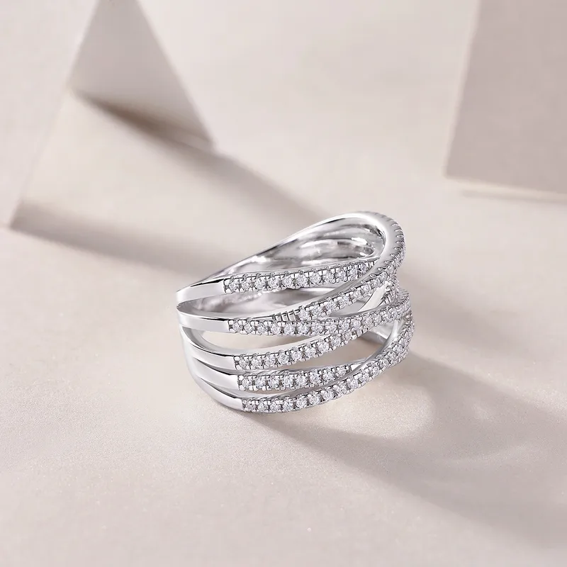 Sterling silver moissanite rings