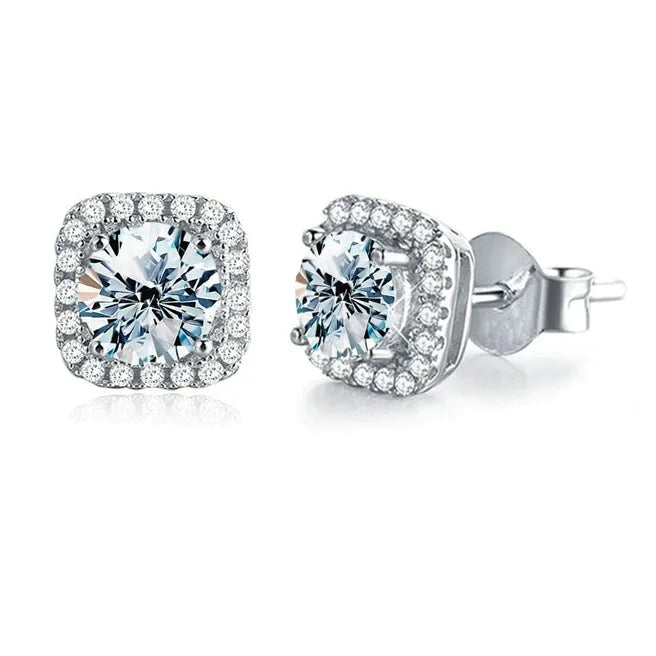 Sterling silver 925 moissanite earrings