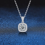Sterling silver moissanite necklace