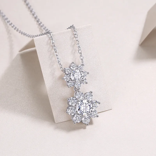 Sterling silver moissanite necklaces