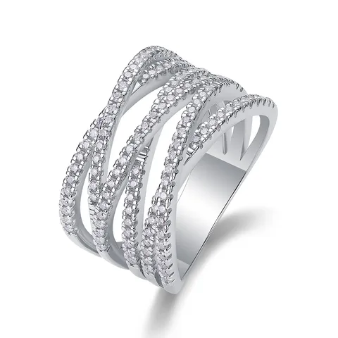 Sterling silver moissanite rings