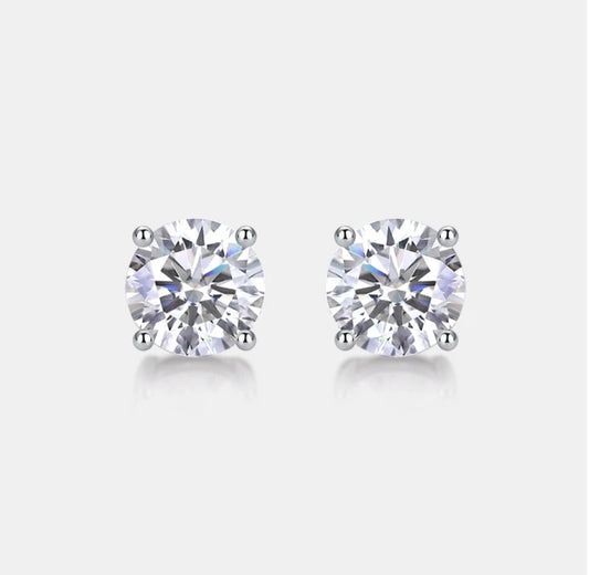 Sterling silver 925 moissanite earrings