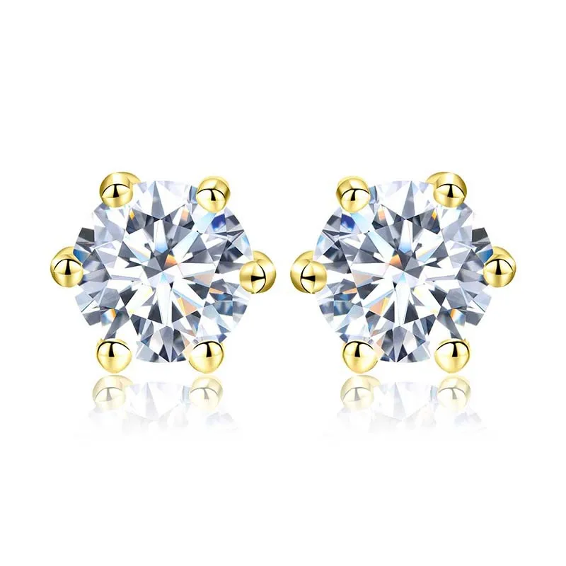Sterling silver 925 moissanite earrings