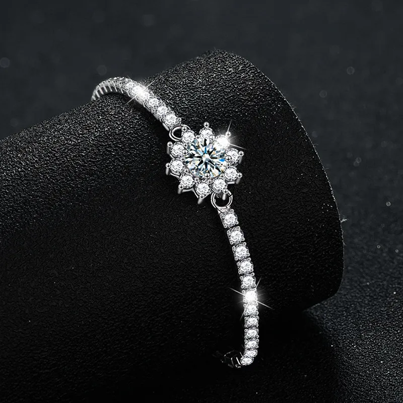 Sterling silver 925 moissanite bracelets