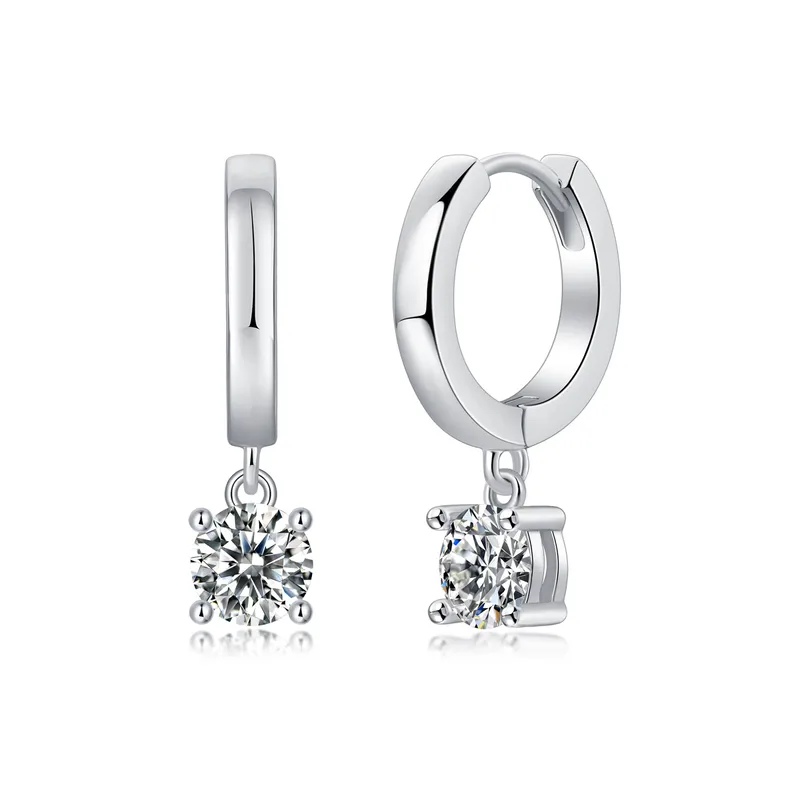 Sterling silver 925 moissanite earrings