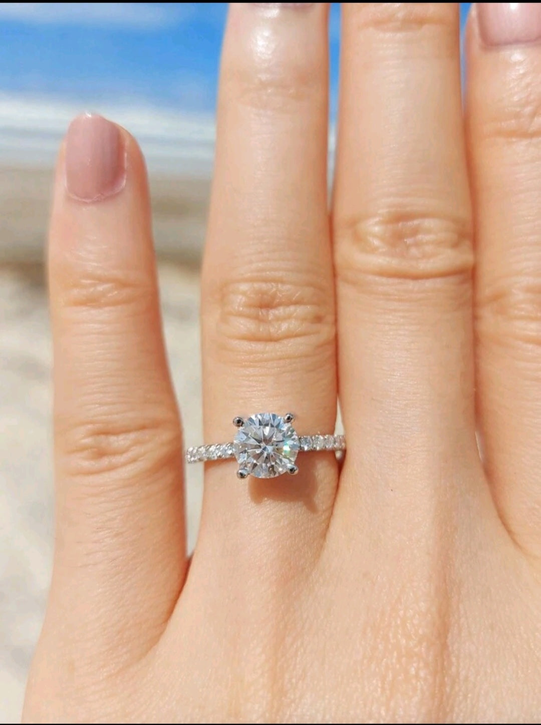 Sterling silver 925 moissanite rings