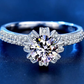 Sterling silver 925 moissanite rings