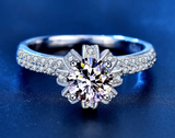Sterling silver 925 moissanite rings