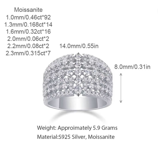 Sterling silver moissanite rings