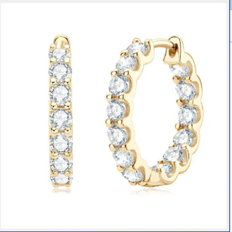 Sterling silver 925 moissanite earrings