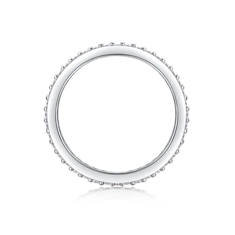Sterling silver 925 moissanite wedding ring