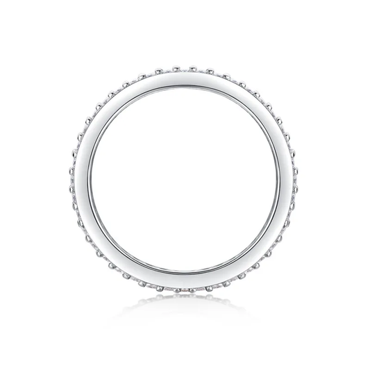 Sterling silver 925 moissanite wedding ring