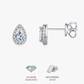 Sterling silver 925 moissanite earrings