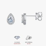 Sterling silver 925 moissanite earrings