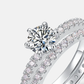 Sterling silver 925 moissanite wedding ring