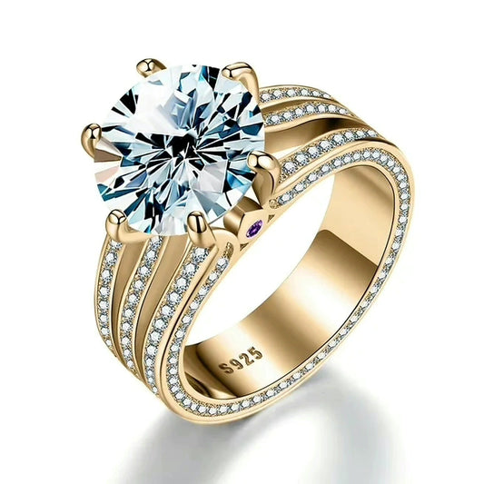 Sterling silver 925 moissanite rings