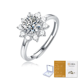 Sterling silver moissanite rings