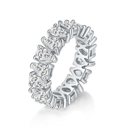 Sterling silver 925 moissanite wedding ring