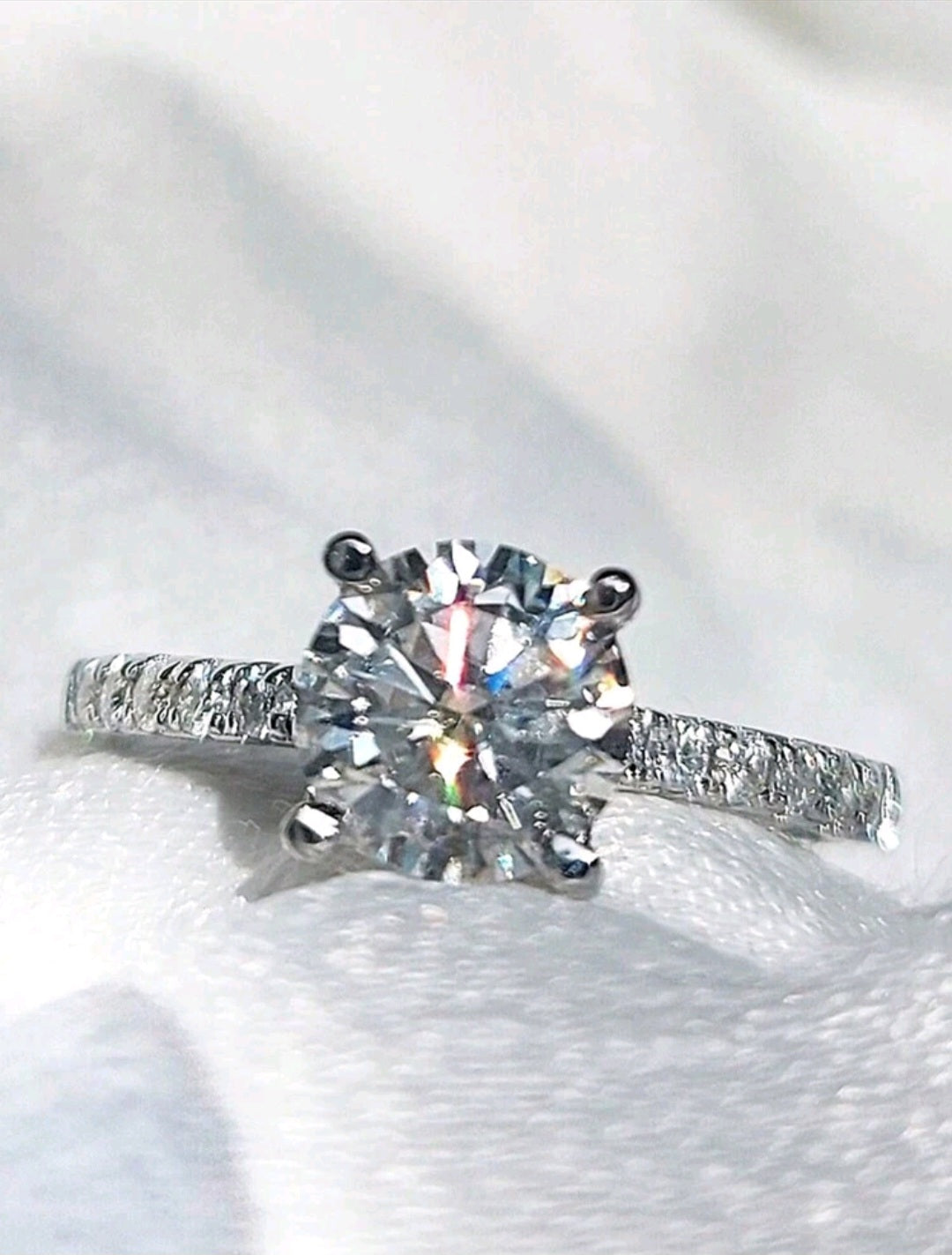 Sterling silver 925 moissanite rings