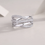 Sterling silver moissanite rings