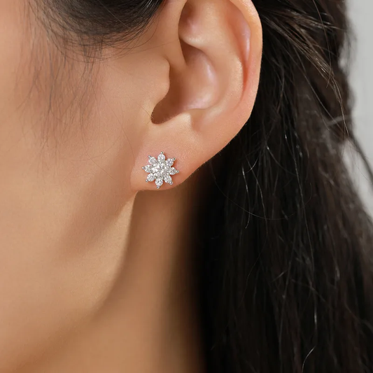 Sterling silver 925 moissanite earrings