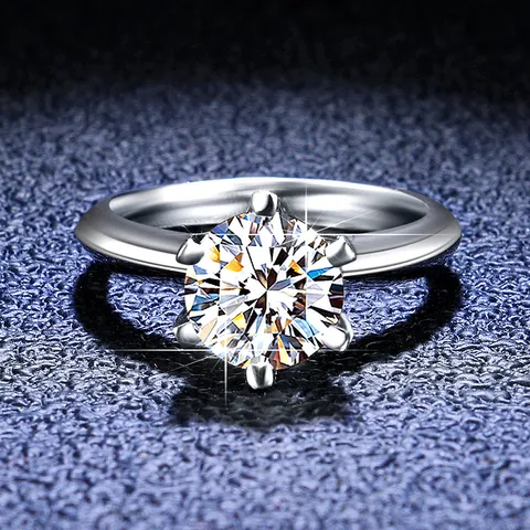 Sterling silver 925 moissanite rings