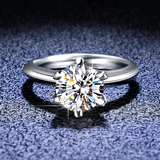 Sterling silver 925 moissanite rings